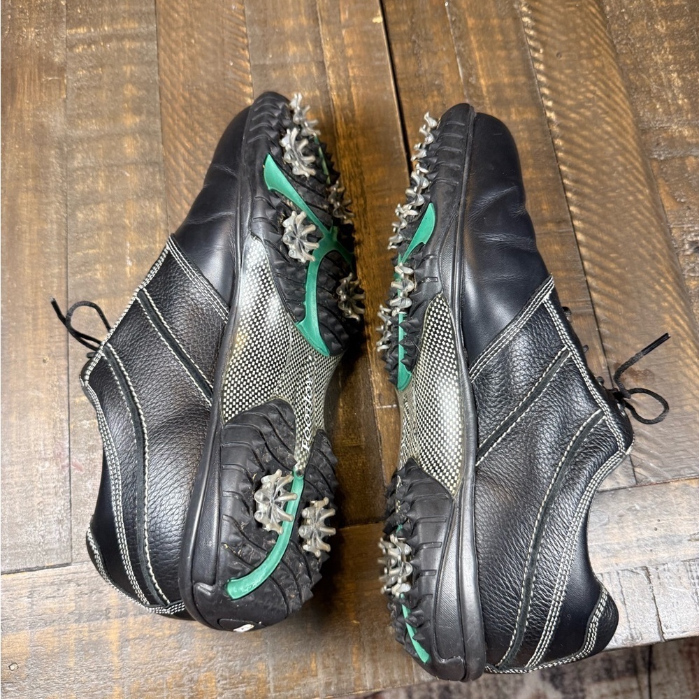 FootJoy Golf Shoes Women’s Black Leather Golf Shoes Size 10 SoftSpikes - Picture 11 of 13